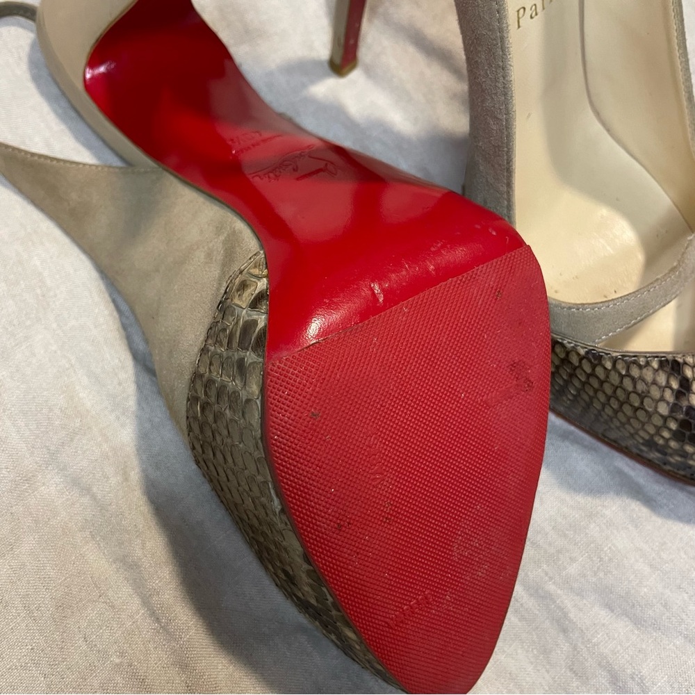 Louboutin Python Slingback Heels - image 4